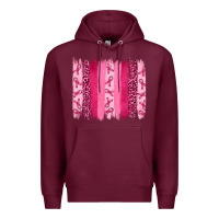 Burgundy Breast Cancer Brushstrokes Premium Hoodie - RanaPortraitStore