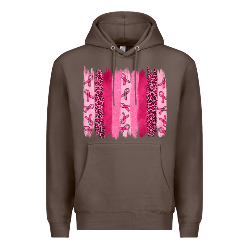 Breast Cancer Brushstrokes Premium Hoodie by RanaPortraitStore | Teevron