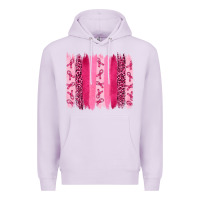 Lilac Breast Cancer Brushstrokes Premium Hoodie - RanaPortraitStore