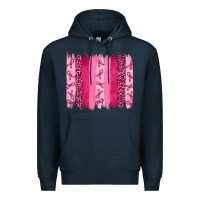 Navy Breast Cancer Brushstrokes Premium Hoodie - RanaPortraitStore