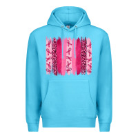 Ocean Blue Breast Cancer Brushstrokes Premium Hoodie - RanaPortraitStore