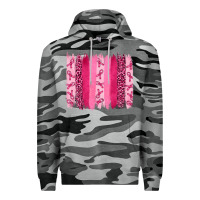 Slate Camo Breast Cancer Brushstrokes Premium Hoodie - RanaPortraitStore