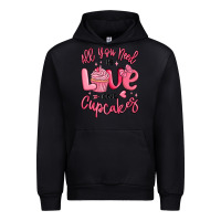 Black all you need is love and cupcakes valentines day Urban Hoodie - MaliasSmallBusiness