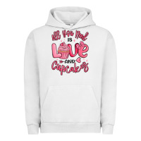 Pigment Lunar Rock all you need is love and cupcakes valentines day Urban Hoodie - MaliasSmallBusiness