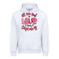 White all you need is love and cupcakes valentines day Urban Hoodie - MaliasSmallBusiness