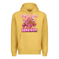 Antique Gold Breast Cancer survivor afro girl sneakers Premium Hoodie - RanaPortraitStore