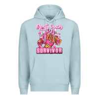 Blue Mist Breast Cancer survivor afro girl sneakers Premium Hoodie - RanaPortraitStore