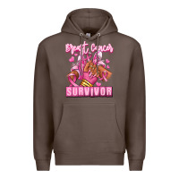 Coffee Breast Cancer survivor afro girl sneakers Premium Hoodie - RanaPortraitStore
