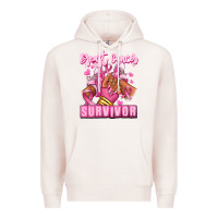 Pale Pink Breast Cancer survivor afro girl sneakers Premium Hoodie - RanaPortraitStore