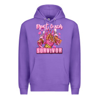 Purple Breast Cancer survivor afro girl sneakers Premium Hoodie - RanaPortraitStore