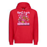 Red Breast Cancer survivor afro girl sneakers Premium Hoodie - RanaPortraitStore