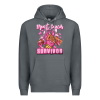 Rock Breast Cancer survivor afro girl sneakers Premium Hoodie - RanaPortraitStore