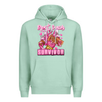 Seafoam Breast Cancer survivor afro girl sneakers Premium Hoodie - RanaPortraitStore