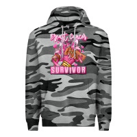 Slate Camo Breast Cancer survivor afro girl sneakers Premium Hoodie - RanaPortraitStore
