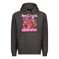 Smoke Breast Cancer survivor afro girl sneakers Premium Hoodie - RanaPortraitStore