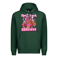 Sports Green Breast Cancer survivor afro girl sneakers Premium Hoodie - RanaPortraitStore