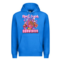 True Royal Breast Cancer survivor afro girl sneakers Premium Hoodie - RanaPortraitStore
