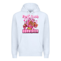 White Breast Cancer survivor afro girl sneakers Premium Hoodie - RanaPortraitStore