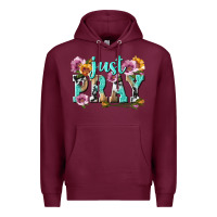 Burgundy just pray Premium Hoodie - texasbilliewilder