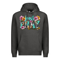 Charcoal Heather just pray Premium Hoodie - texasbilliewilder