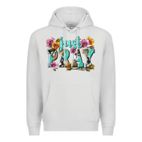 Dove Grey just pray Premium Hoodie - texasbilliewilder