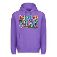 Purple just pray Premium Hoodie - texasbilliewilder