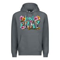 Rock just pray Premium Hoodie - texasbilliewilder