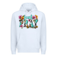 White just pray Premium Hoodie - texasbilliewilder