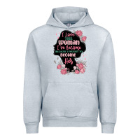 Heather Grey i love the woman ive become Urban Hoodie - MaliasSmallBusiness