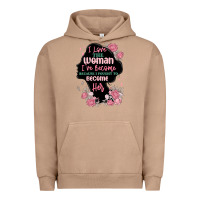 Pigment Burro i love the woman ive become Urban Hoodie - MaliasSmallBusiness