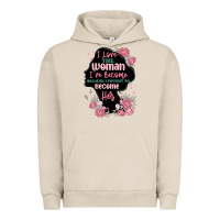 Pigment French Oak i love the woman ive become Urban Hoodie - MaliasSmallBusiness