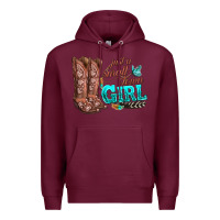 Burgundy justas malltown girlie Premium Hoodie - texasbilliewilder