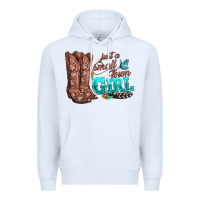 White justas malltown girlie Premium Hoodie - texasbilliewilder