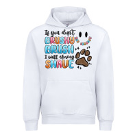 White if you dont brushy brush i will shavey shave Urban Hoodie - MaliasSmallBusiness