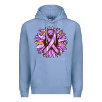 Colony Blue Cancer Awareness Sunflower Premium Hoodie - RanaPortraitStore