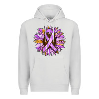 Dove Grey Cancer Awareness Sunflower Premium Hoodie - RanaPortraitStore