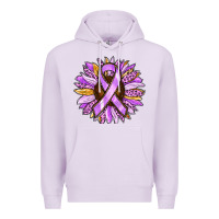Lilac Cancer Awareness Sunflower Premium Hoodie - RanaPortraitStore