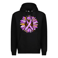 Black Cancer Awareness Sunflower Premium Hoodie - RanaPortraitStore
