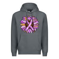 Rock Cancer Awareness Sunflower Premium Hoodie - RanaPortraitStore