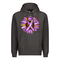 Smoke Cancer Awareness Sunflower Premium Hoodie - RanaPortraitStore
