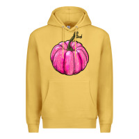 Antique Gold Breast Cancer Awareness Pink Pumpkin Premium Hoodie - RanaPortraitStore
