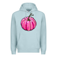 Blue Mist Breast Cancer Awareness Pink Pumpkin Premium Hoodie - RanaPortraitStore