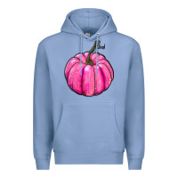 Colony Blue Breast Cancer Awareness Pink Pumpkin Premium Hoodie - RanaPortraitStore