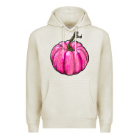 Oatmeal Heather Breast Cancer Awareness Pink Pumpkin Premium Hoodie - RanaPortraitStore
