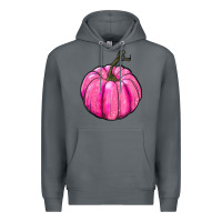 Rock Breast Cancer Awareness Pink Pumpkin Premium Hoodie - RanaPortraitStore