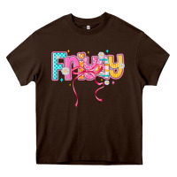 Chocolate Brown friyay Heavy Core Tee - CowhideDigitalArt