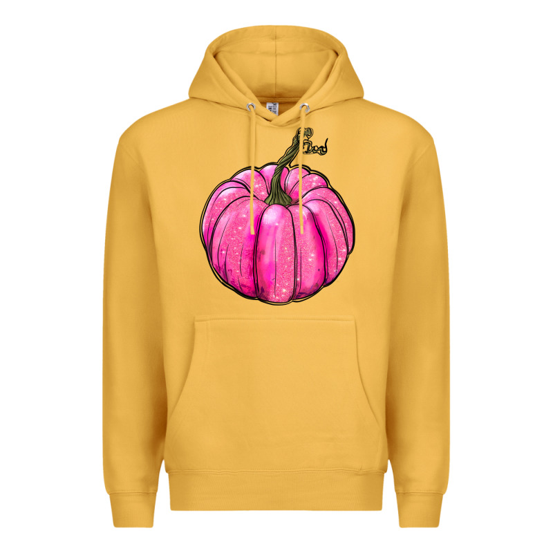 Breast Cancer Awareness Pink Pumpkin Premium Hoodie by RanaPortraitStore | Teevron