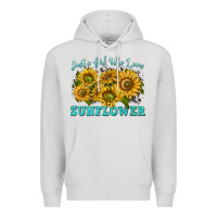 Dove Grey just a girl who loves sunflower Premium Hoodie - texasbilliewilder