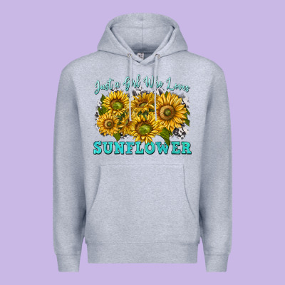Premium Hoodie just a girl who loves sunflower