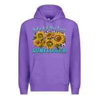 Purple just a girl who loves sunflower Premium Hoodie - texasbilliewilder
